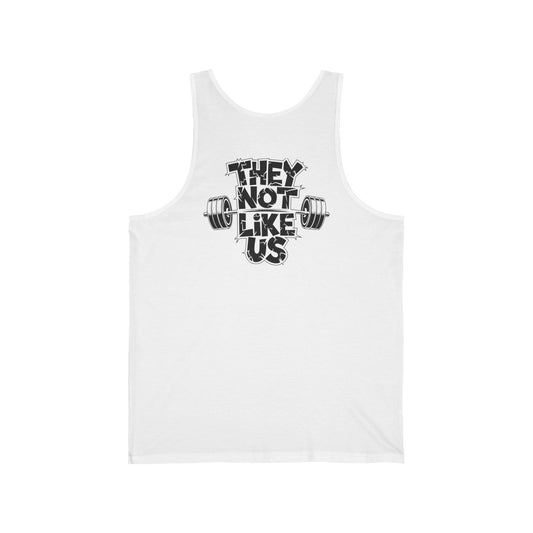 Unisex Fitness Tank Top - Chisel Street Fitness & They Not Like Us Graphic